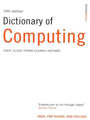 cover image of Dictionary of Computing